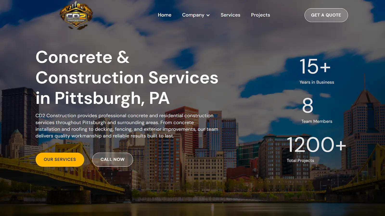 CD2 Construction website preview
