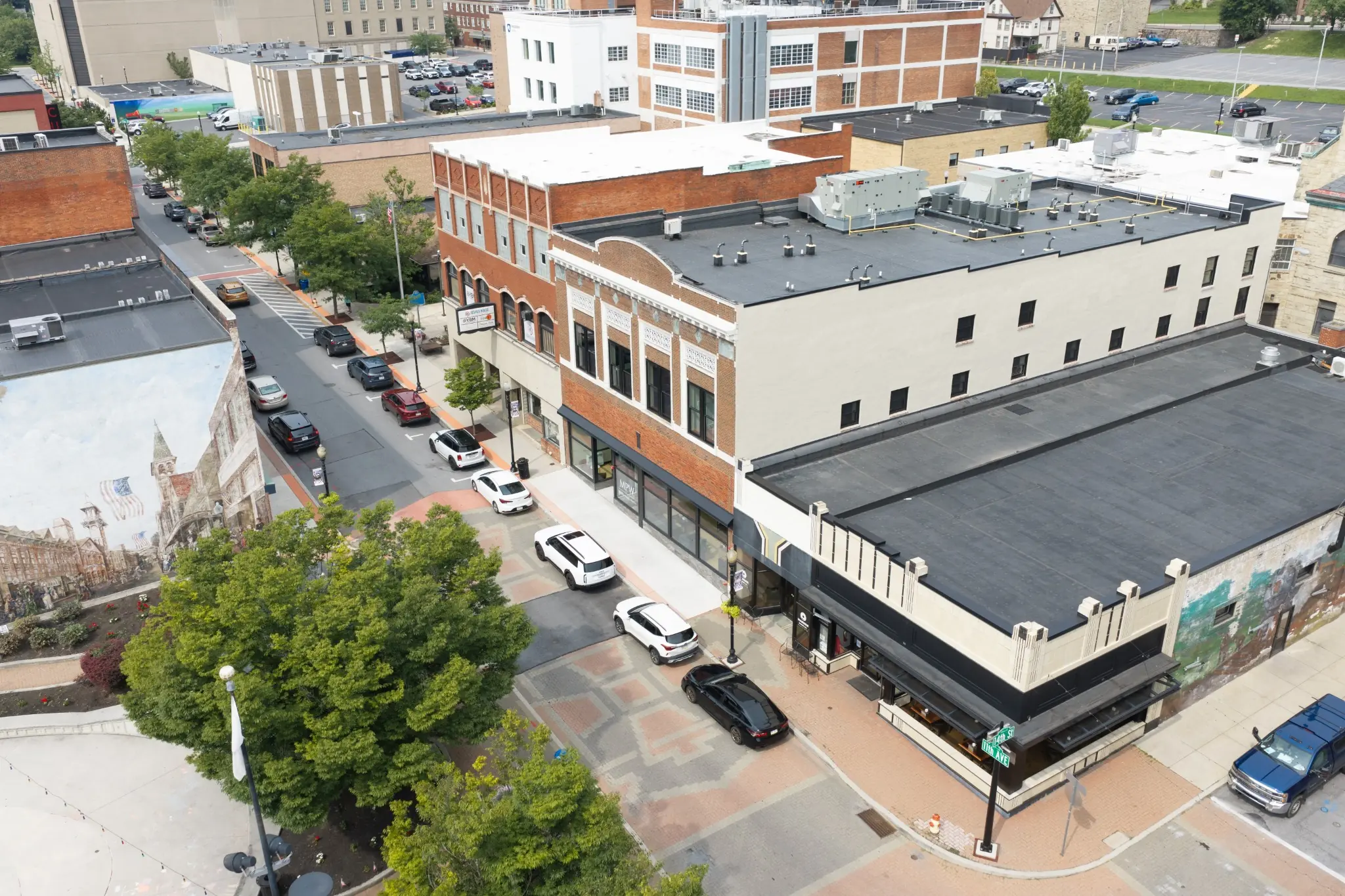 Drone property overview of Modern Private Wealth in downtown Altoona