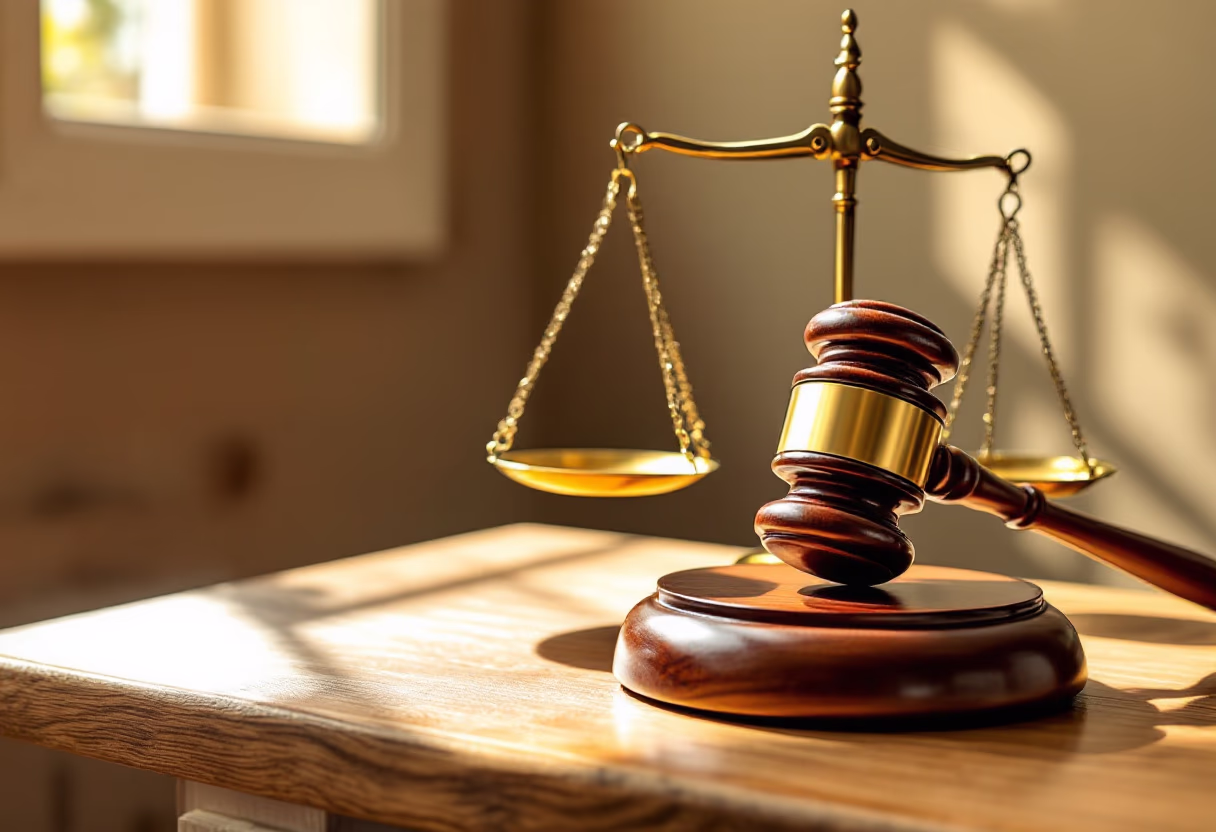 image of gavel and scales of justice for a legal tech