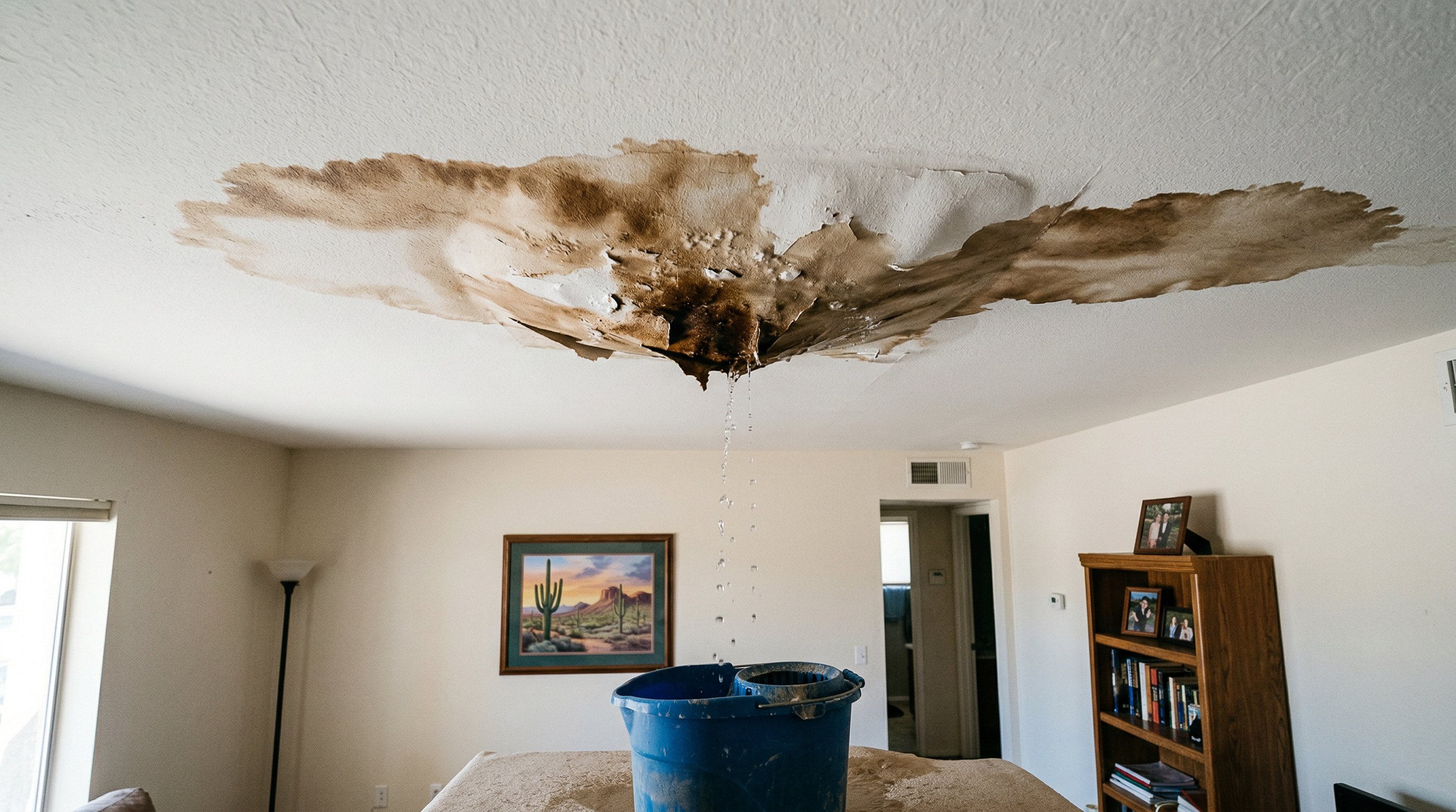 Ceiling Water Damage in Phoenix Homes: Causes and Repair Process