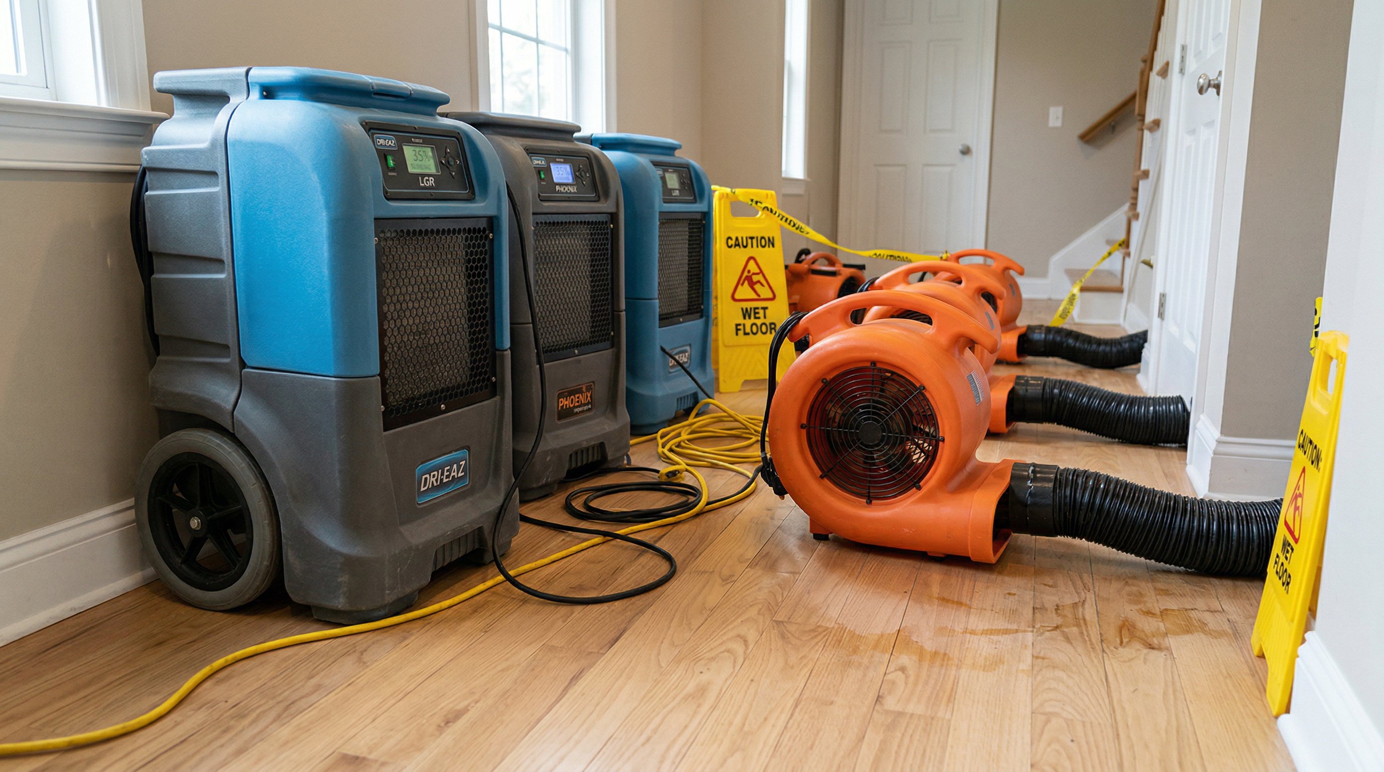 How We Use Industrial Dehumidifiers and Air Movers to Dry Phoenix Homes