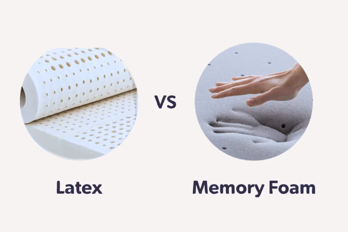 latex vs memory foam compression response pillow support