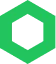 Green hexagon with a black smaller hexagon centered inside it.