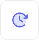 Icon of a clock with a clockwise arrow around it, symbolizing time or history.