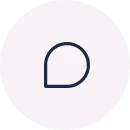 Abstract outline of a speech or chat bubble with a rounded bottom on a light background.