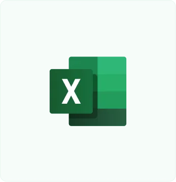 Microsoft Excel app icon with a green background and a stylized white X.