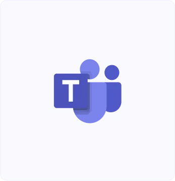 Microsoft Teams icon on a purple background.