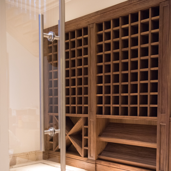 Abstract wavy lines gradient in yellow and orange on a soft blue-gray background.