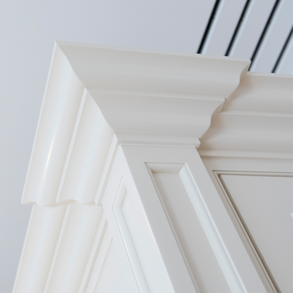 Abstract wavy lines gradient in yellow and orange on a soft blue-gray background.