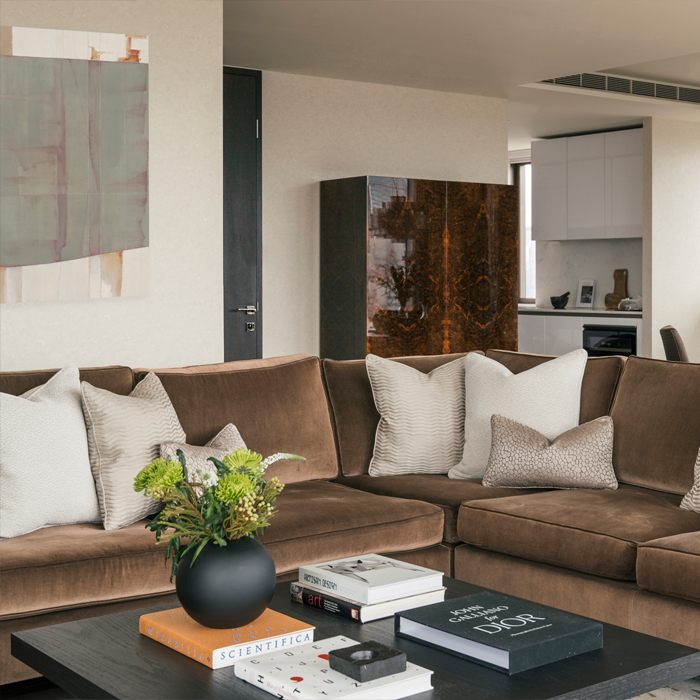 Blurred green surface with horizontal lines and a light gradient background.