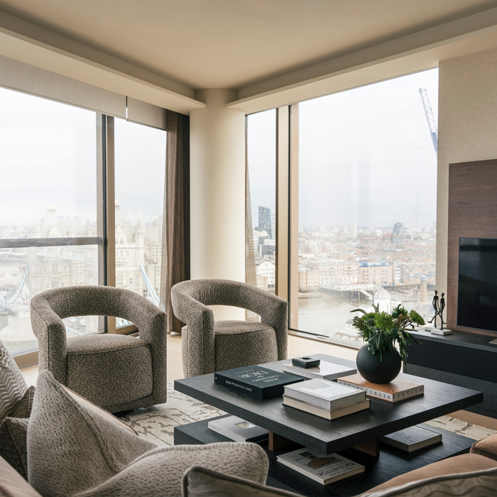 Website blog page featuring large 'Blogs' text, navigation menu, and previews of blog posts with abstract images and titles about design and development.