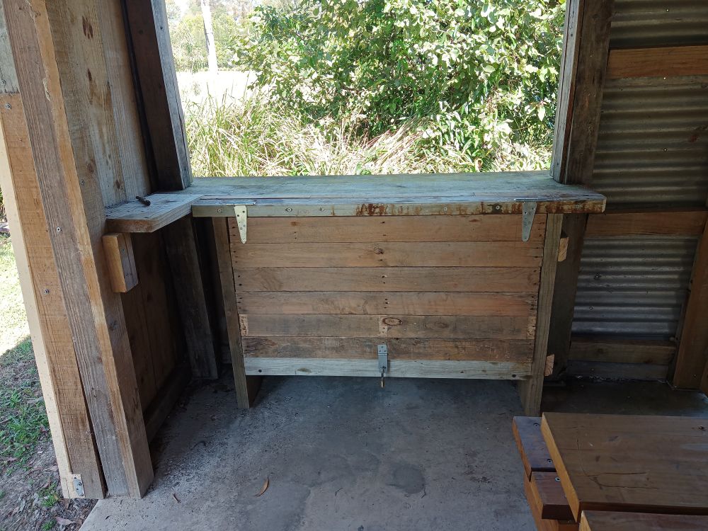 First enclosed storage shelf documented on 7 September 2021.