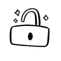an open lock illustration