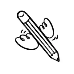 a flying pencil illustration