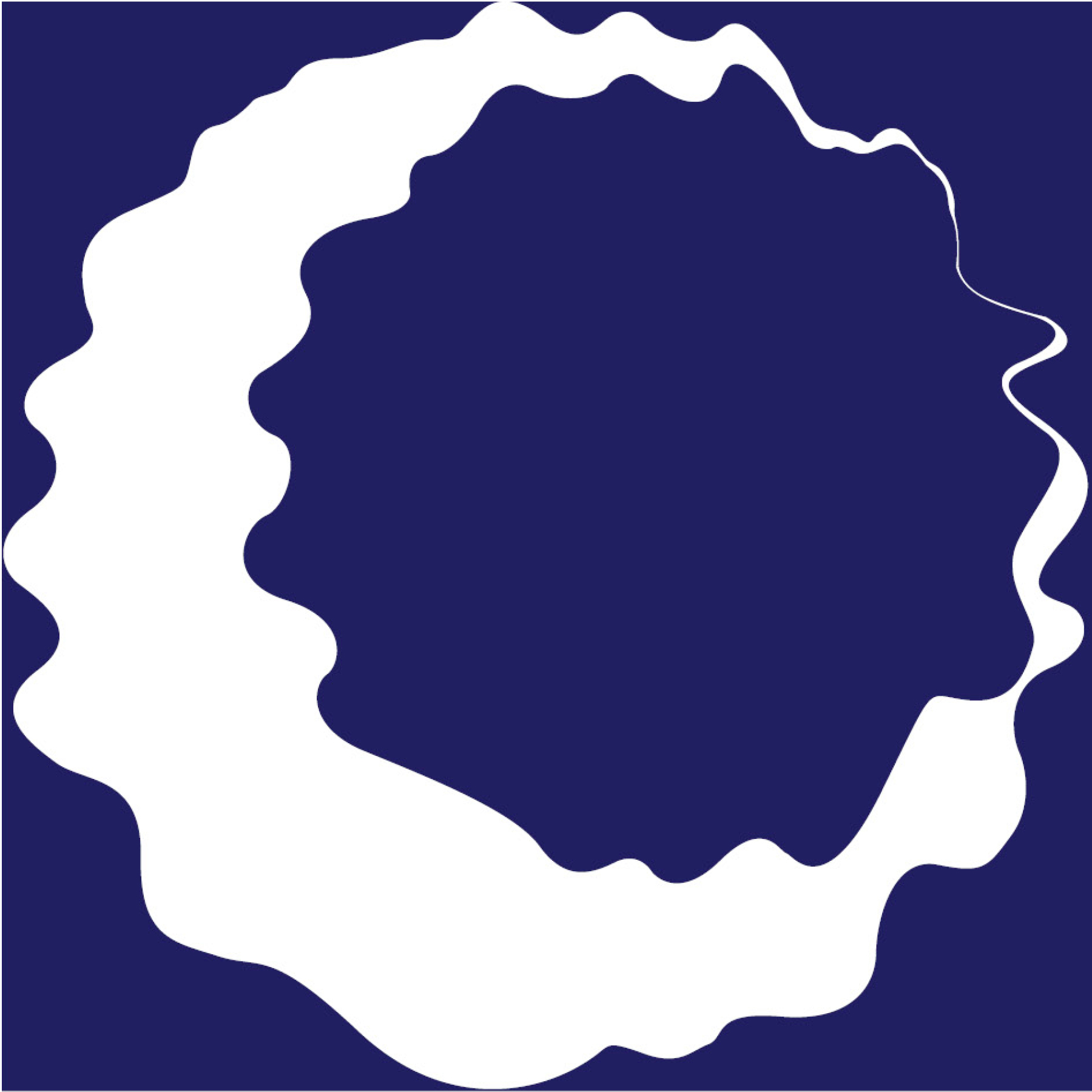 Fitr 2016 greeting card from Nabil Gholam Architects, a wavy abstract ring in white against a deep navy blue background