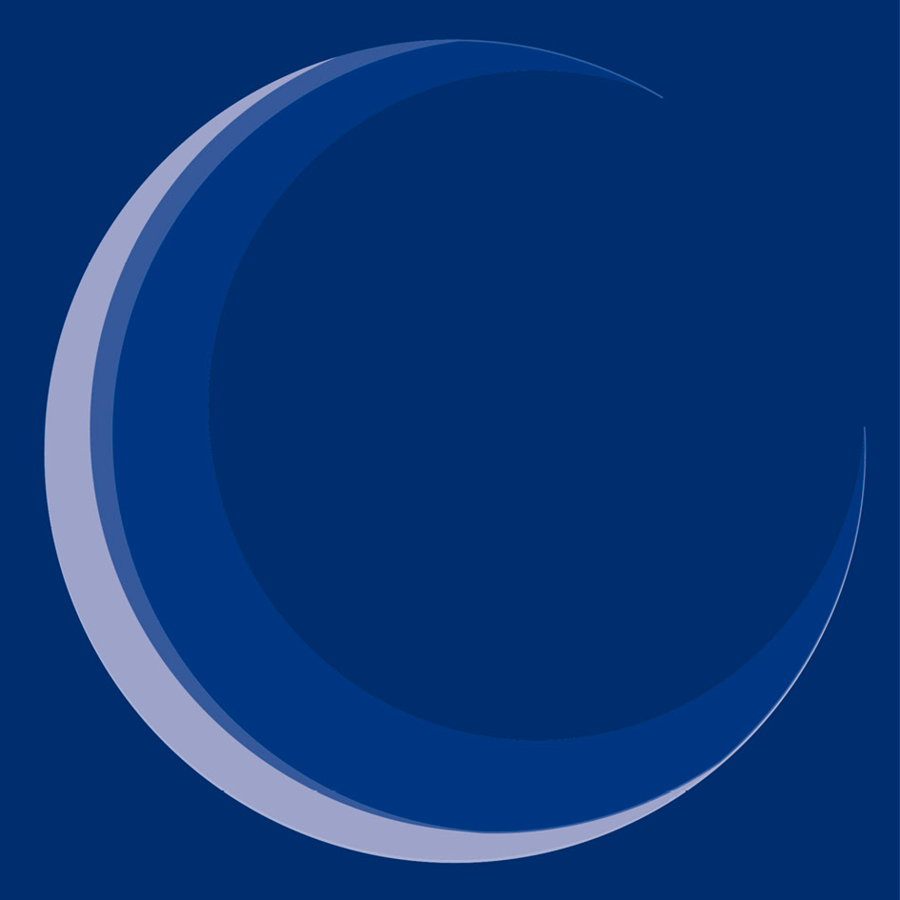 Fitr 2012 greeting card from Nabil Gholam Architects, layered crescent moon shapes in shades of blue on a dark blue background