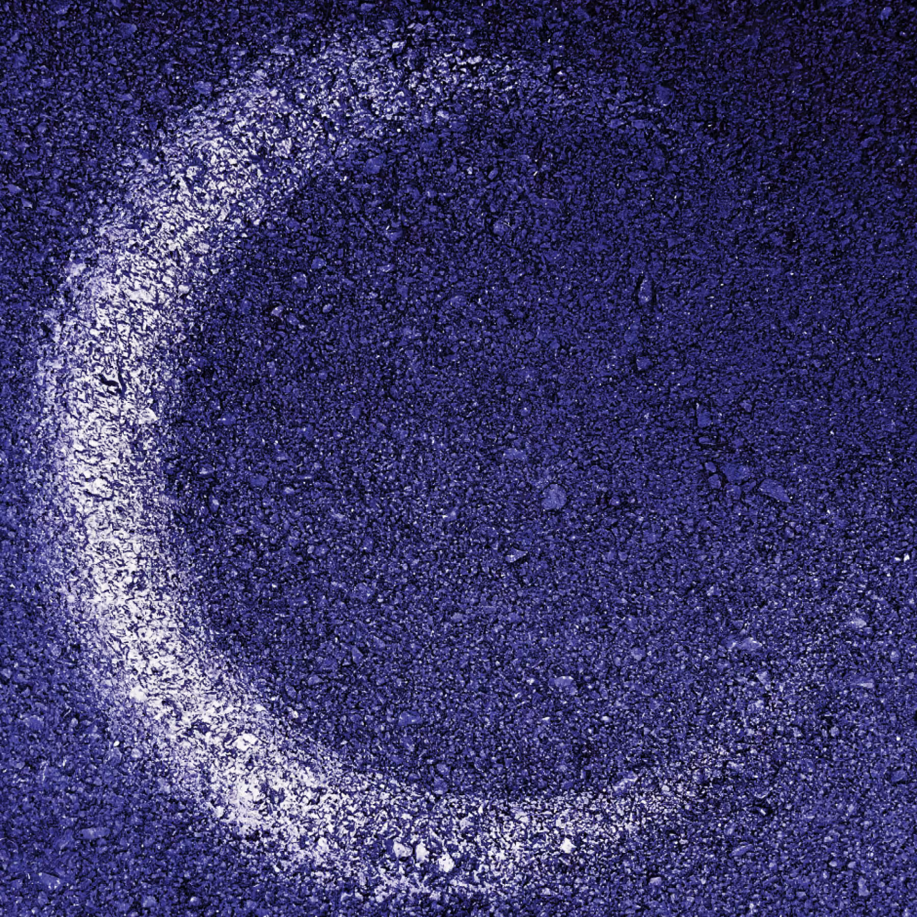 Nabil Gholam Architects' Fitr 2014 greeting card, a curved white arc resembling a crescent moon on a grainy indigo textured surface