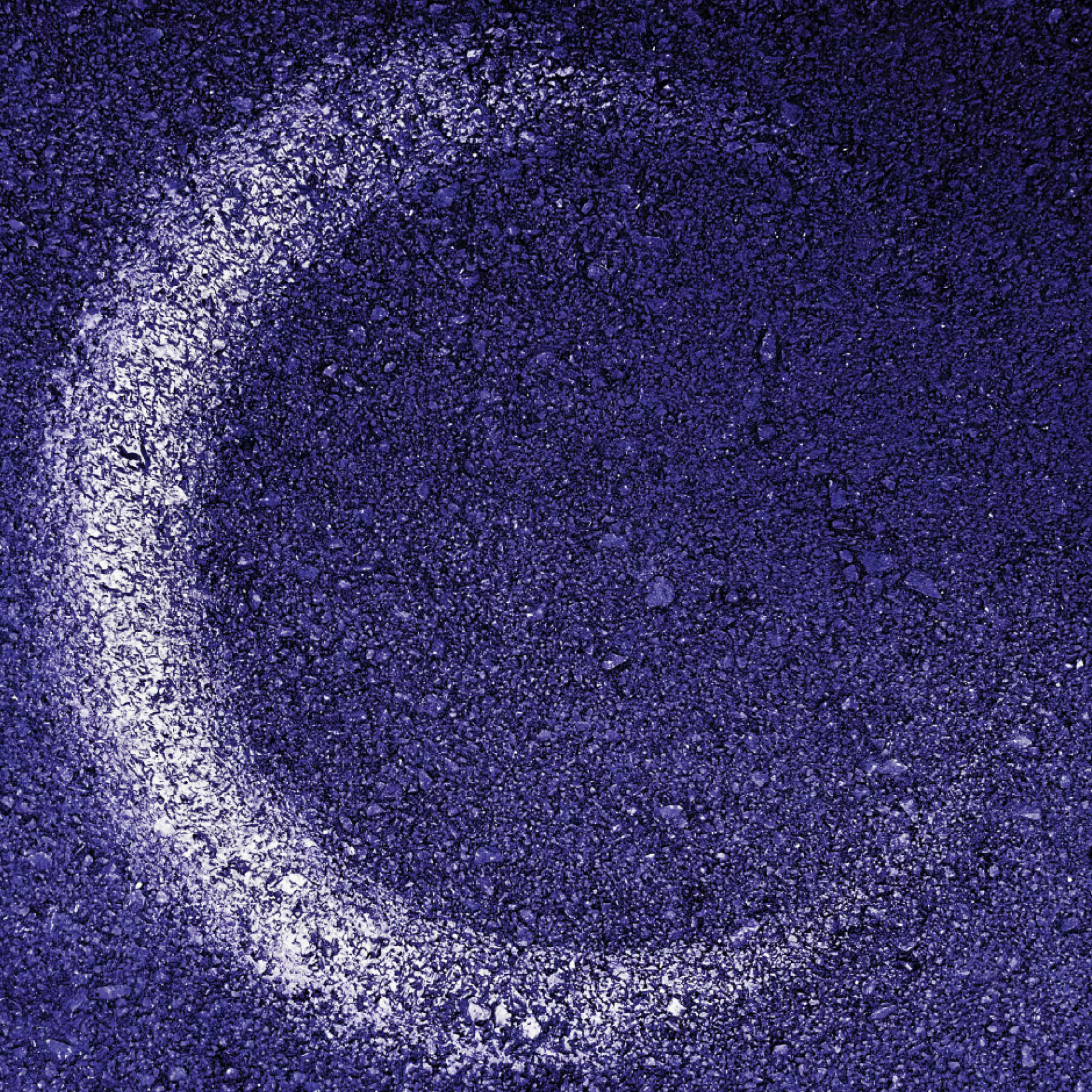 Nabil Gholam Architects' Fitr 2014 greeting card, a curved white arc resembling a crescent moon on a grainy indigo textured surface