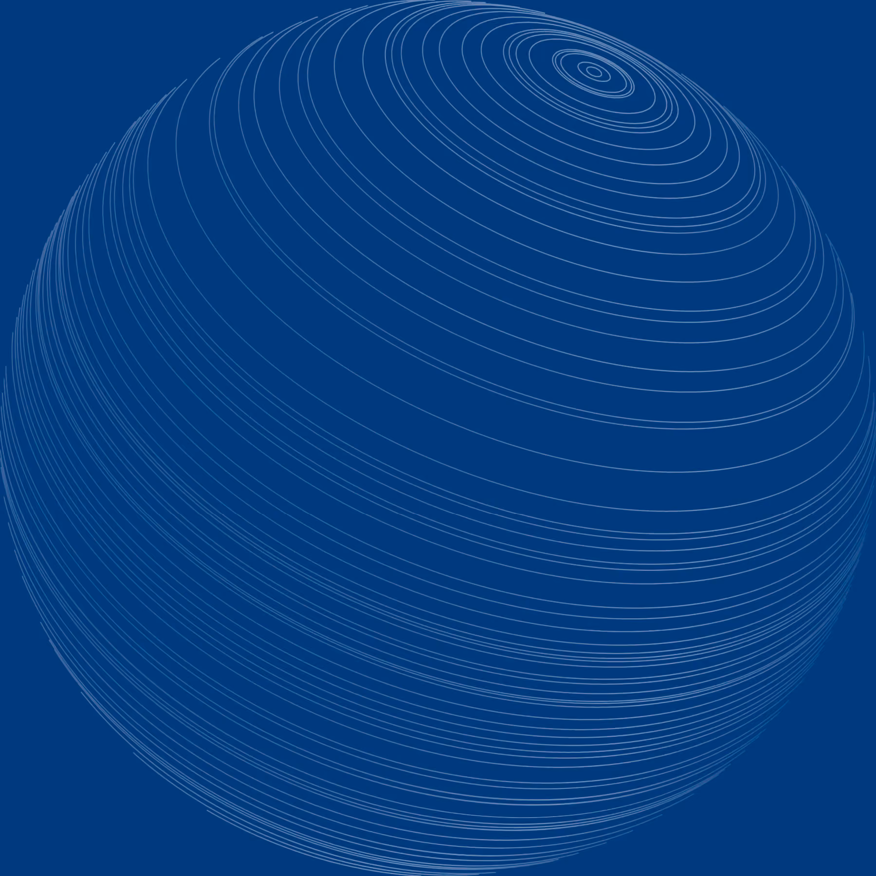 Xmas 2010 greeting card from Nabil Gholam Architects, abstract wireframe sphere of concentric light-blue rings on a dark blue background