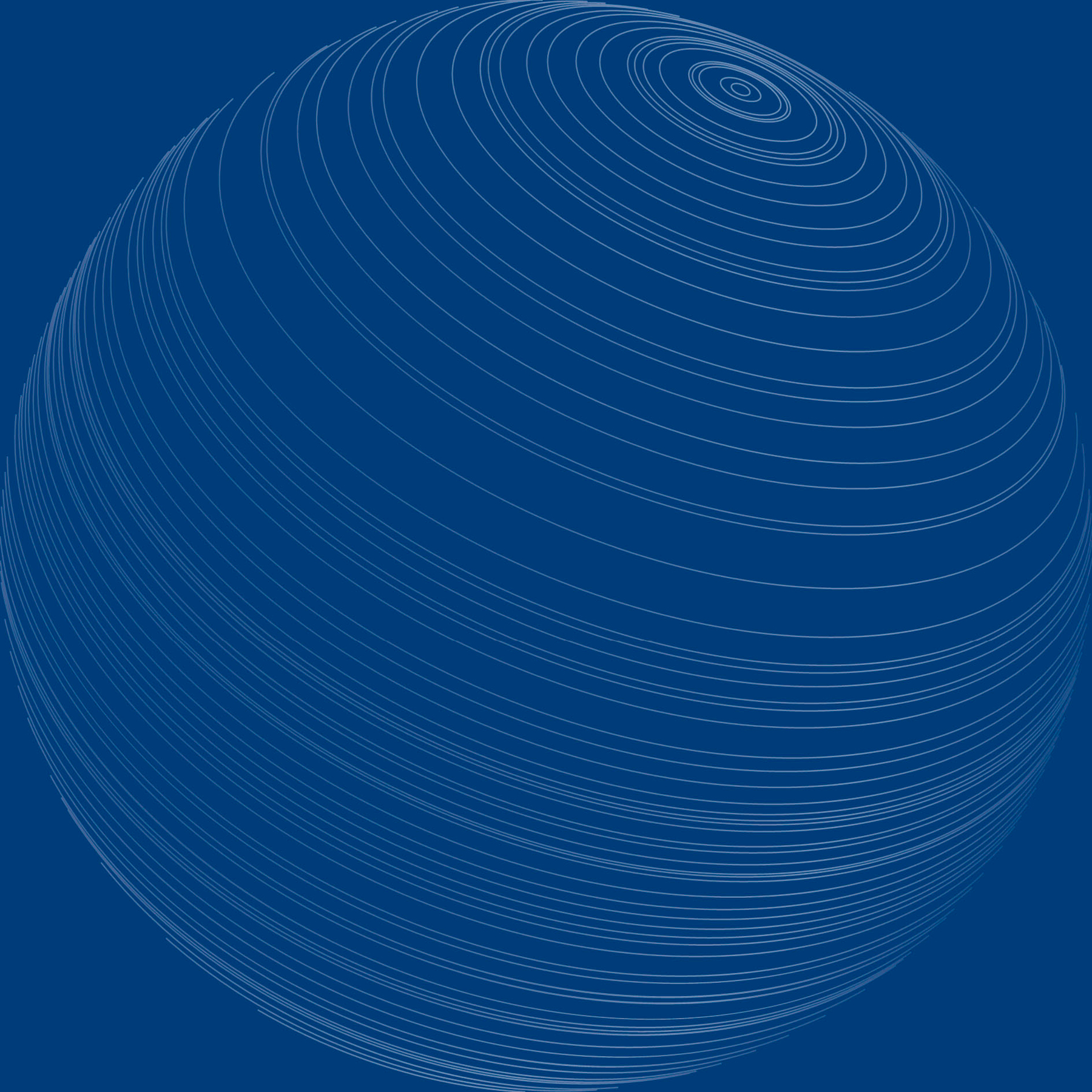 Xmas 2010 greeting card from Nabil Gholam Architects, abstract wireframe sphere of concentric light-blue rings on a dark blue background