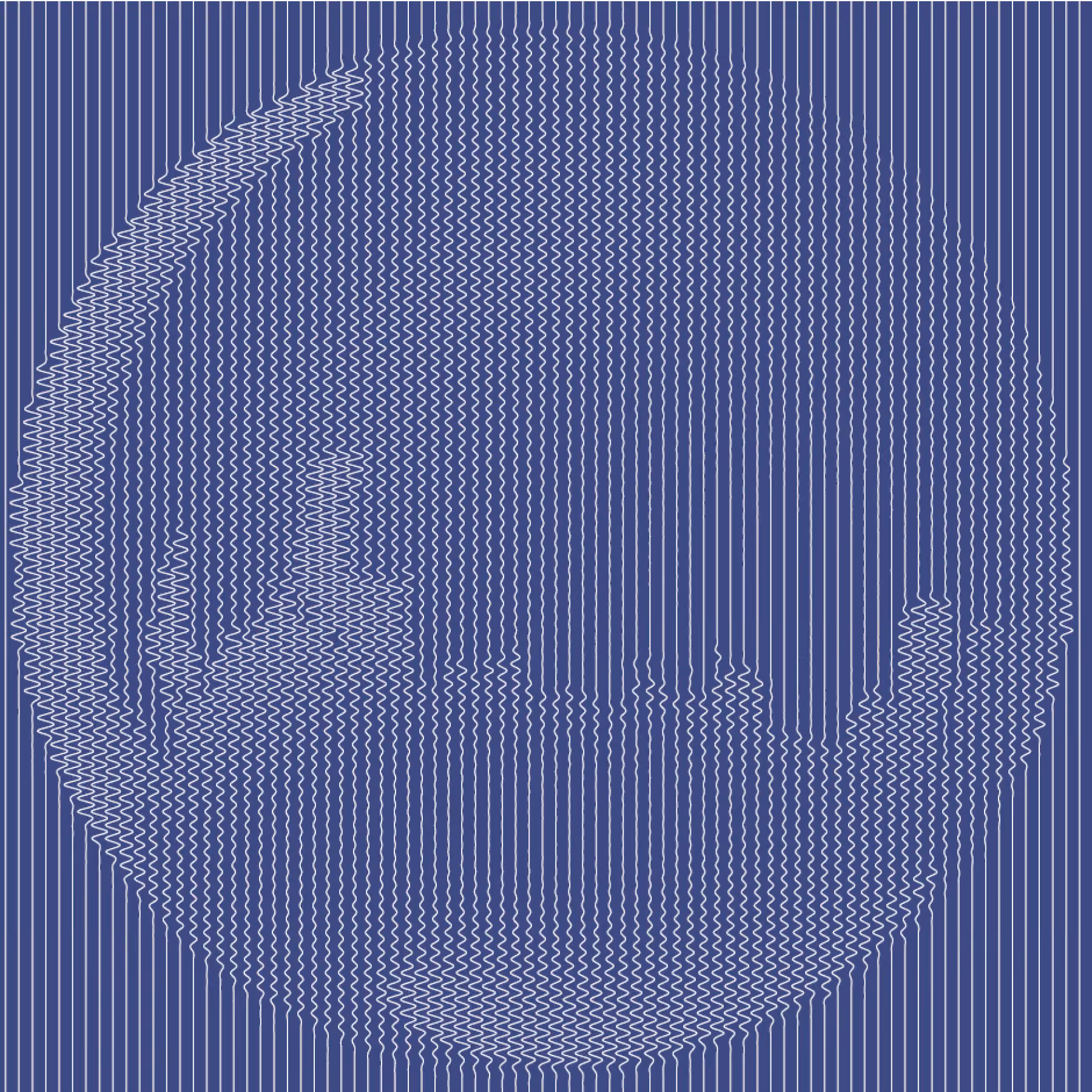 Xmas 2016 greeting card from Nabil Gholam Architects, a vertical white-line grid forming a wavy skull-like pattern on a dark blue background