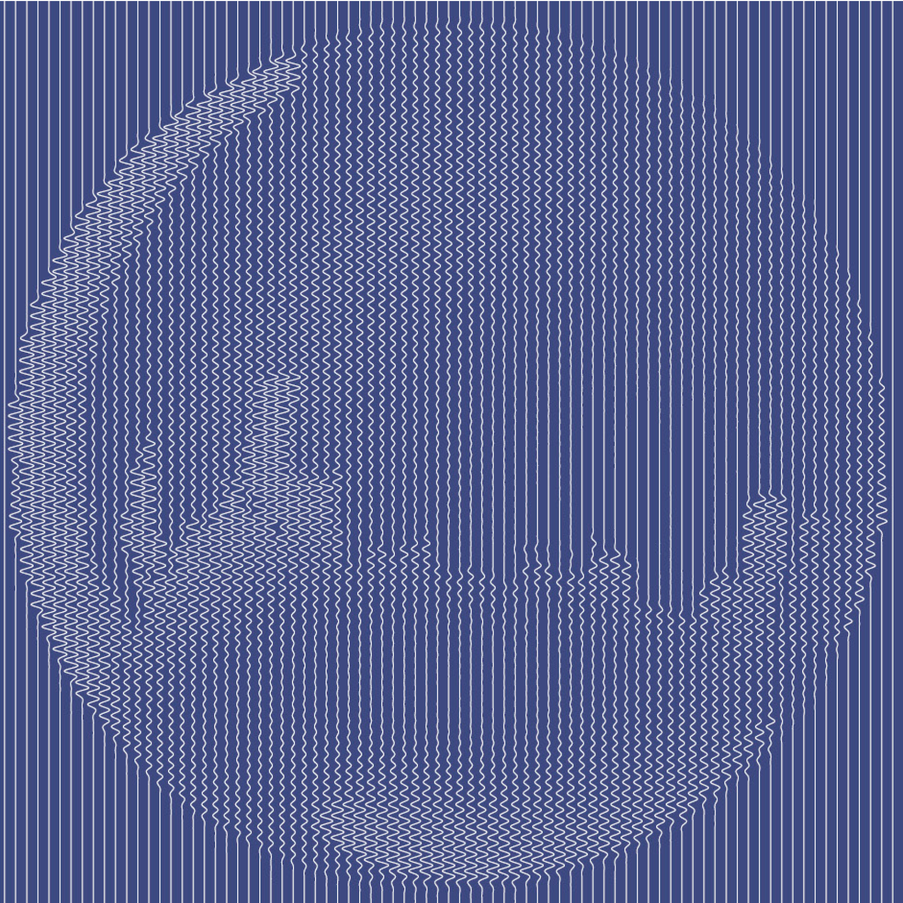 Xmas 2016 greeting card from Nabil Gholam Architects, a vertical white-line grid forming a wavy skull-like pattern on a dark blue background