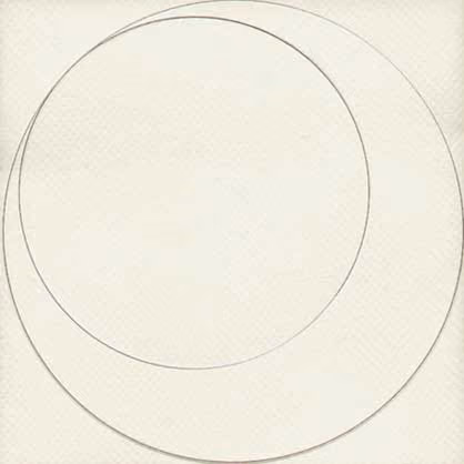 Nabil Gholam Architects' Fitr 2005 greeting card, two overlapping pencil-drawn circles forming a crescent on a textured off-white background