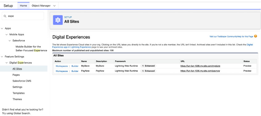 Identifying whether your Salesforce Experience Cloud site uses LWR or Aura framework before adding a store locator widget, showing the difference between Lightning Web Components and Standard Components.