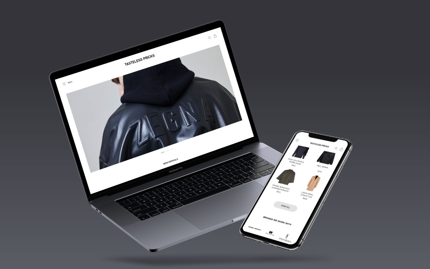 Tasteless Pricks website design