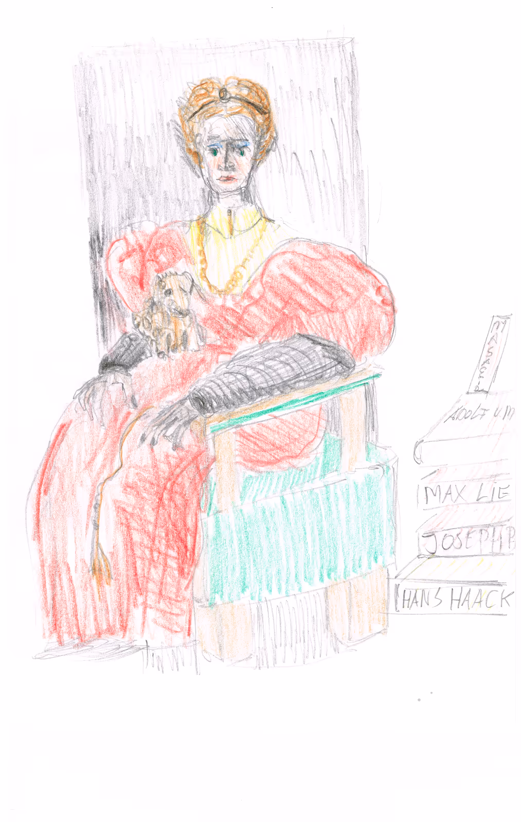 The Throne — 2009 — Pencil drawing on paper — by Berend Strik