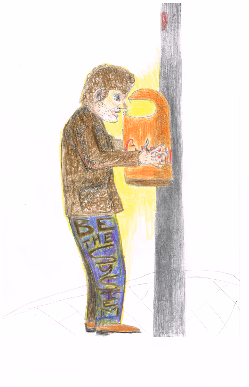Beheldschen — 1998 — Mixed media on paper — by Berend Strik
