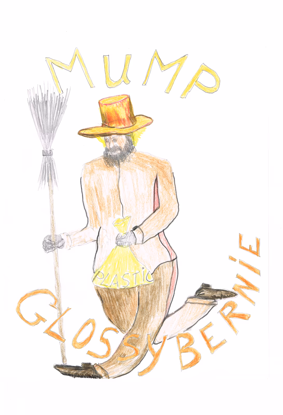 Mump Glossybernie — 2000 — Mixed media on paper — by Berend Strik
