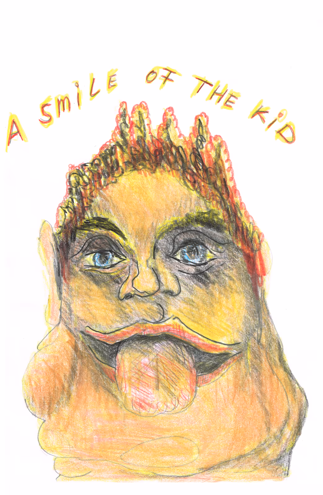 A Smile of the Kid — 2000 — Mixed media on paper — by Berend Strik