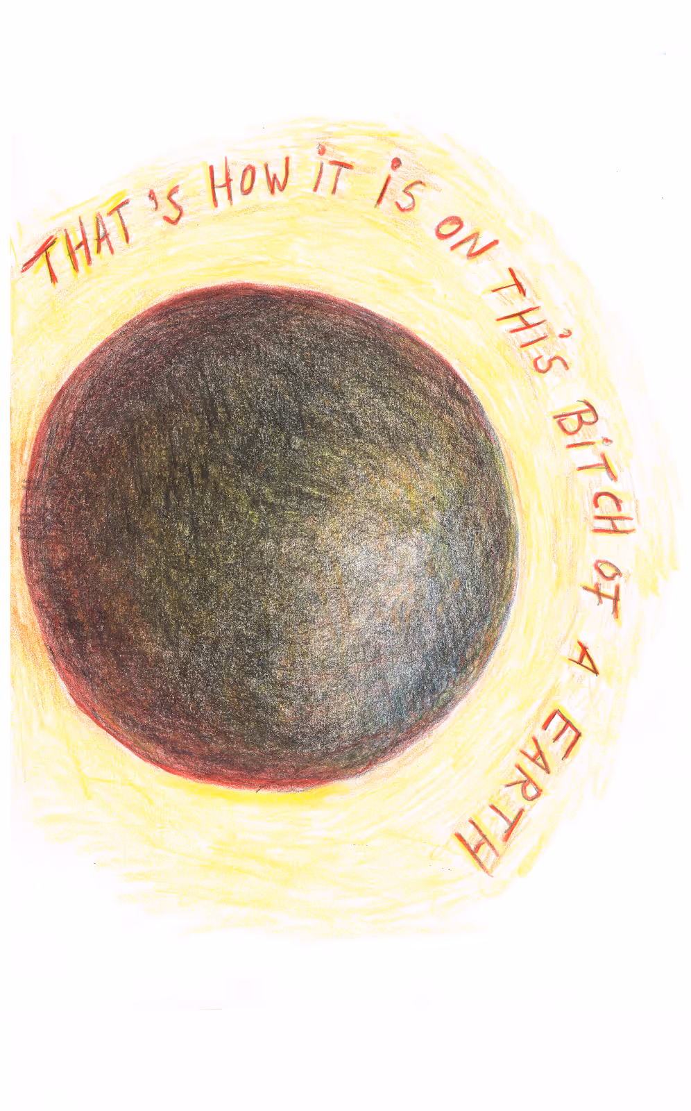 That's How It Is on This Bitch of a Earth — 2001 — Mixed media on paper — by Berend Strik