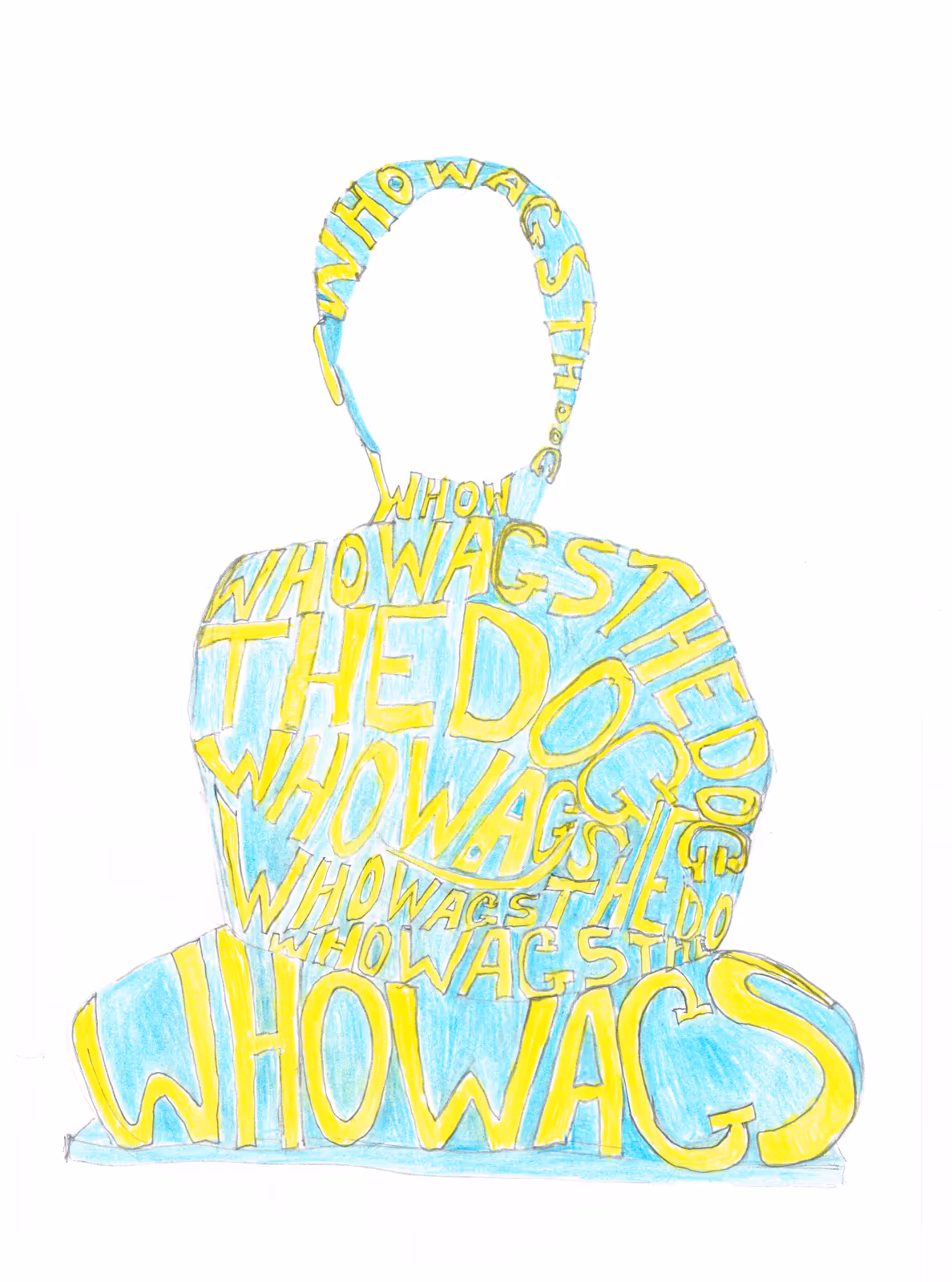 Who Wags the Dog — 2004 — Mixed media on paper — by Berend Strik