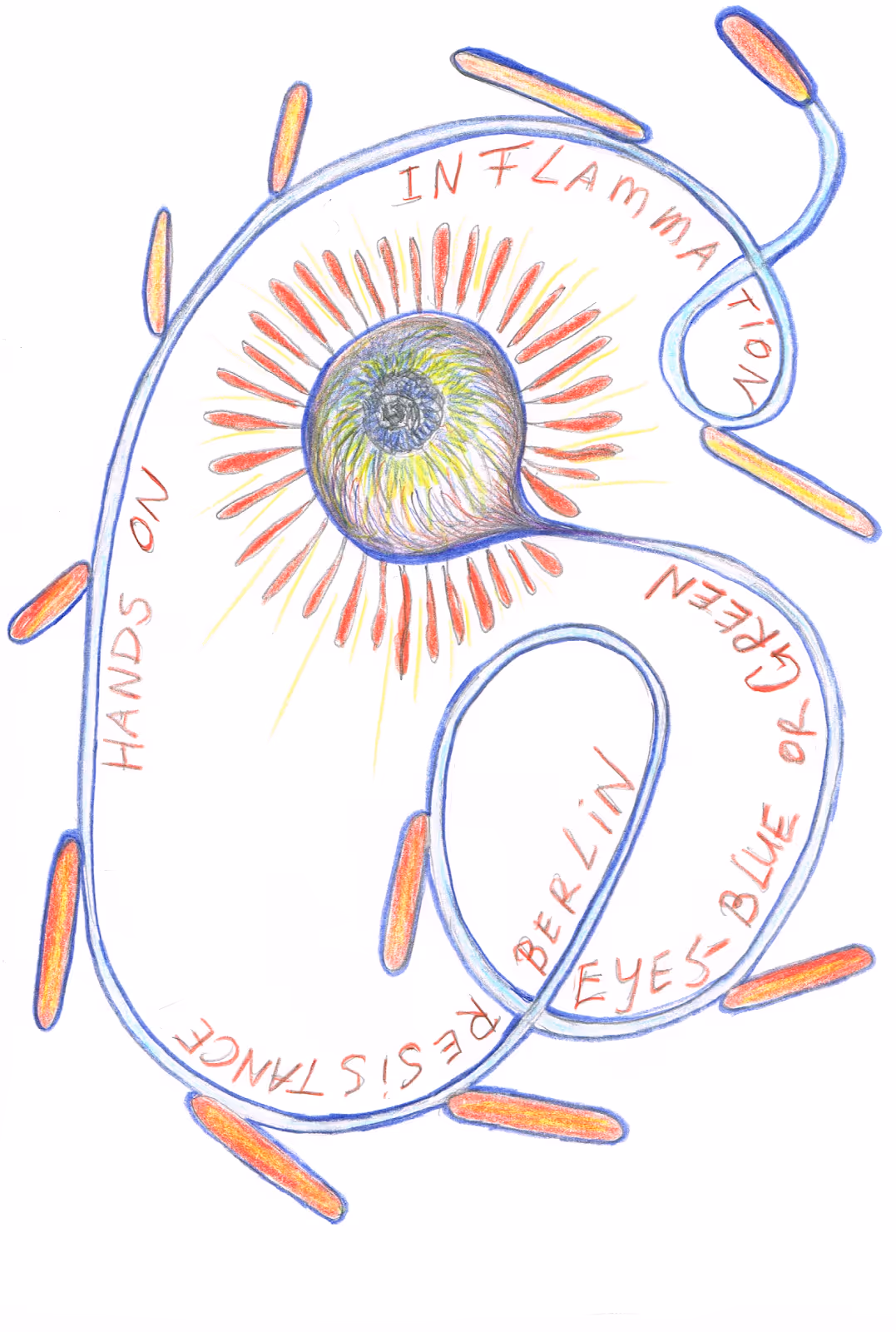 Inflammation — 2008 — Mixed media on paper — by Berend Strik