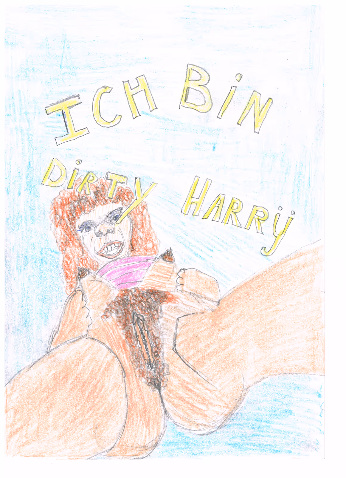 Dirty harry — 1993 — Mixed media on paper — by Berend Strik
