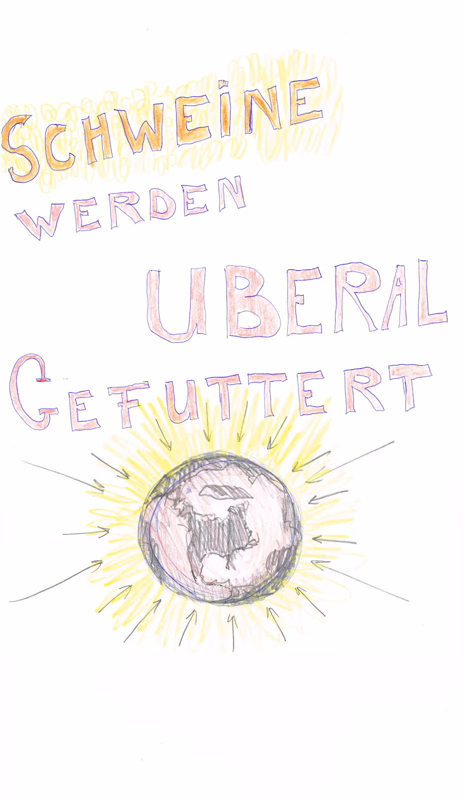 Schweine Werden Uberal Gefuttert