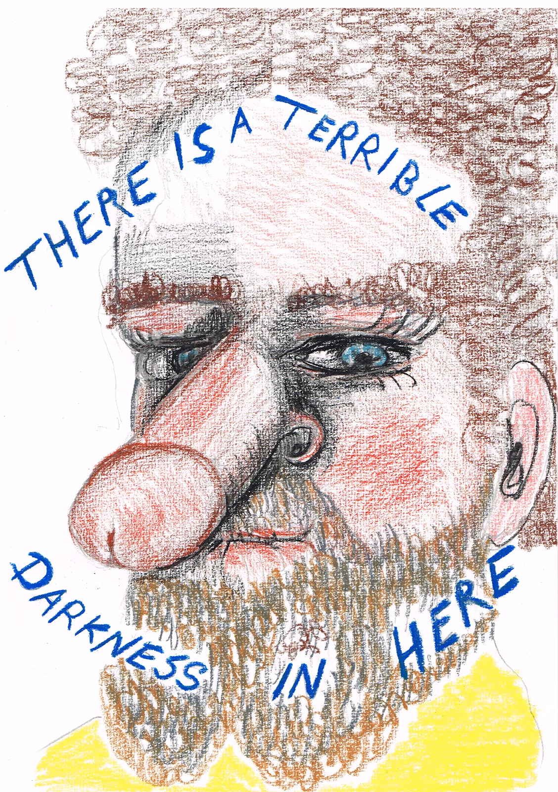 NOSE 24 — 1994 — Mixed media on paper — by Berend Strik
