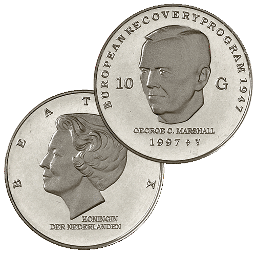 Herdenkingssmunt Marshallhulp 10 gulden 