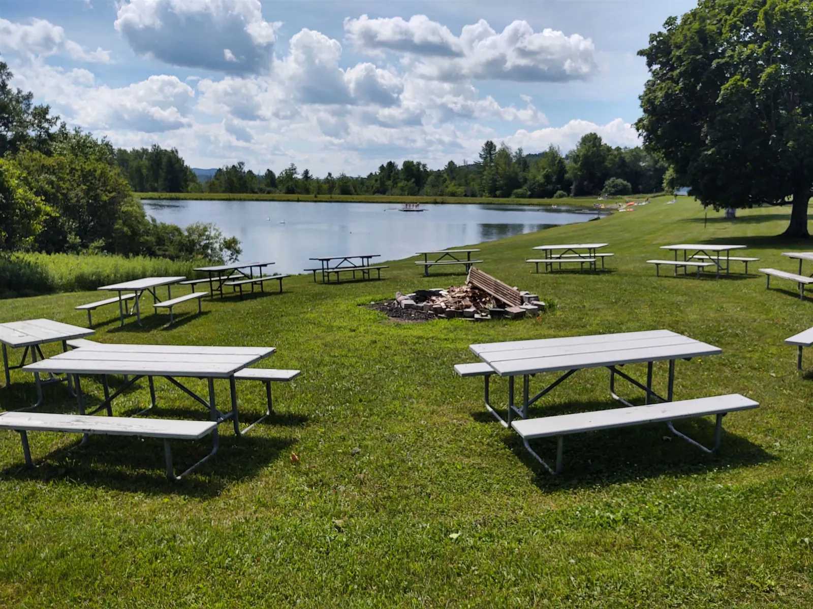 The natural setting at Lake Champagne Campground