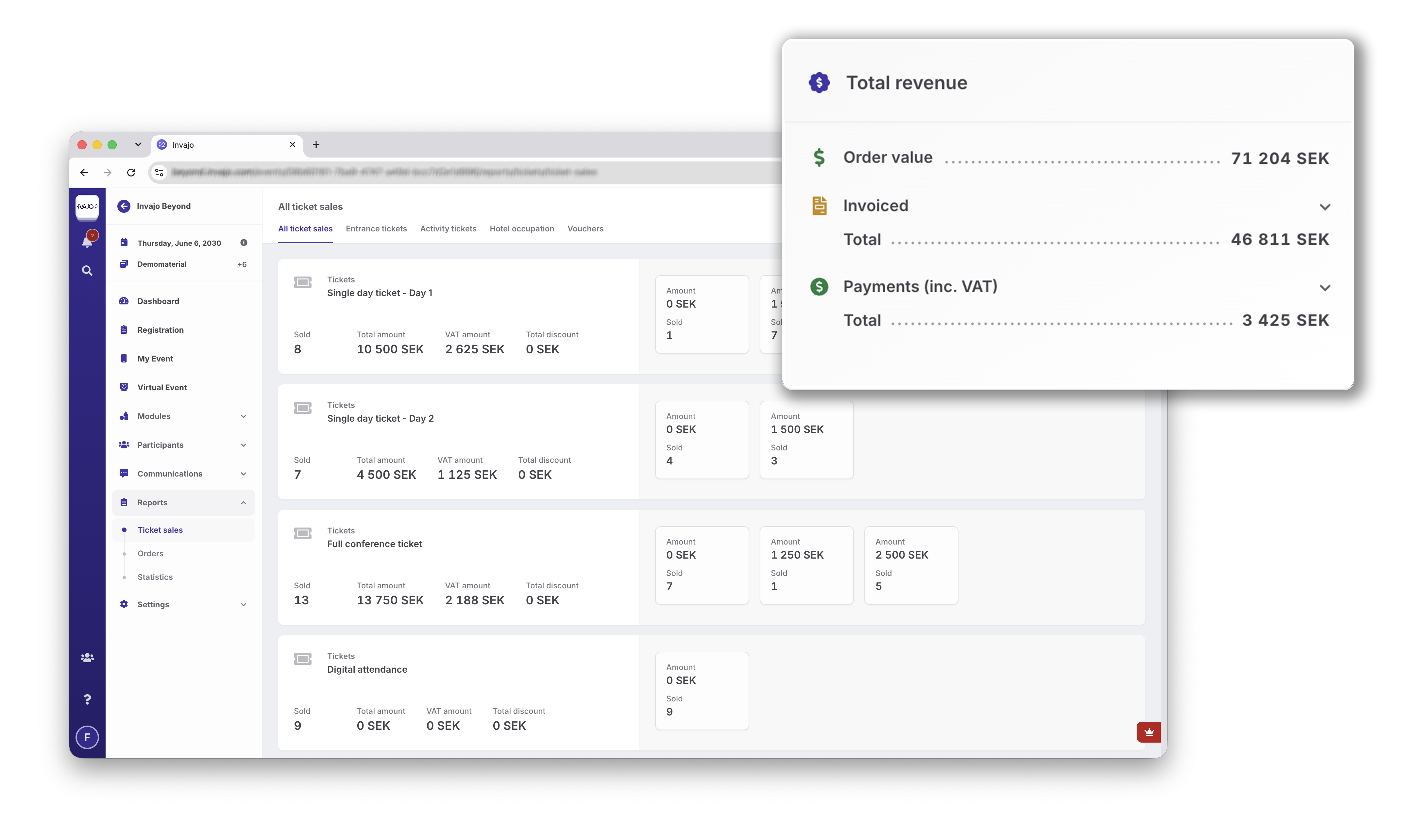 Invajo Event management system