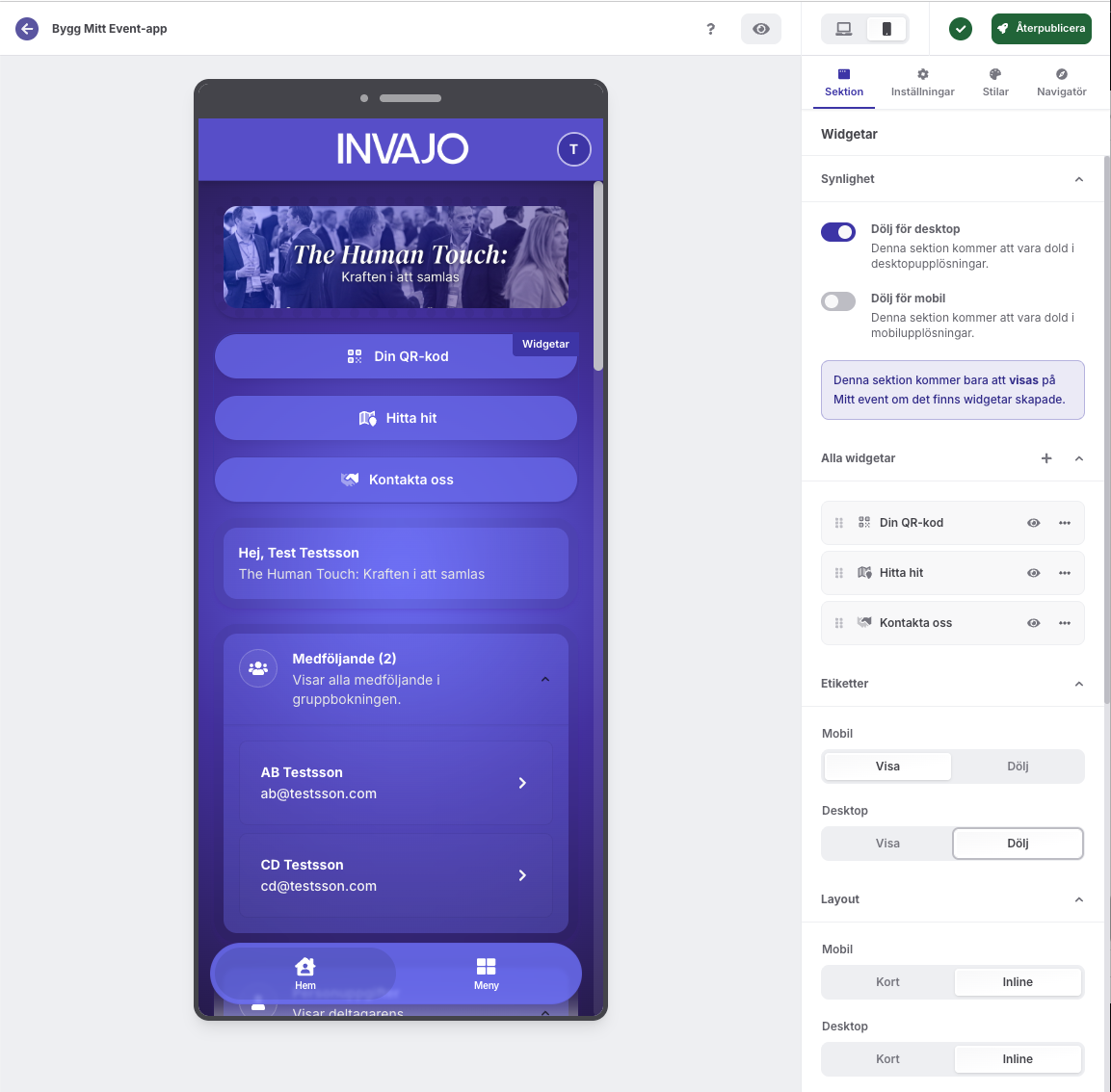 My event PWA builder