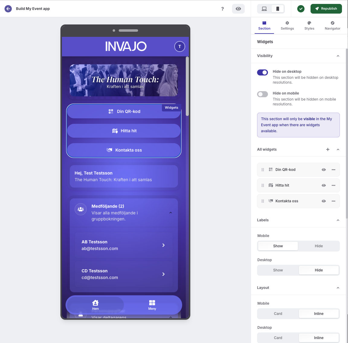 My event PWA builder