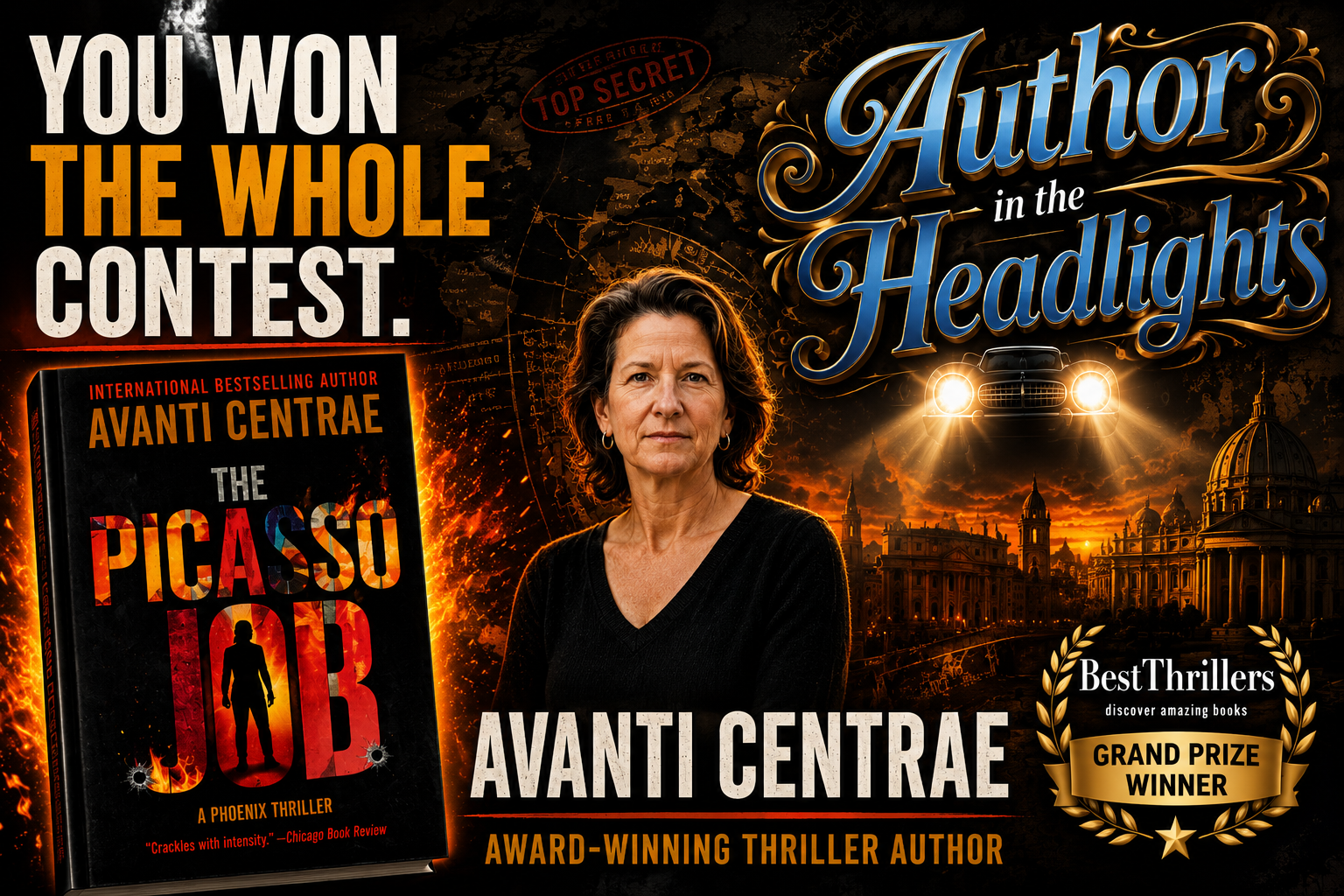 Banner of Author in the Headlights episode with Lynda Bailey, Erotic Romance