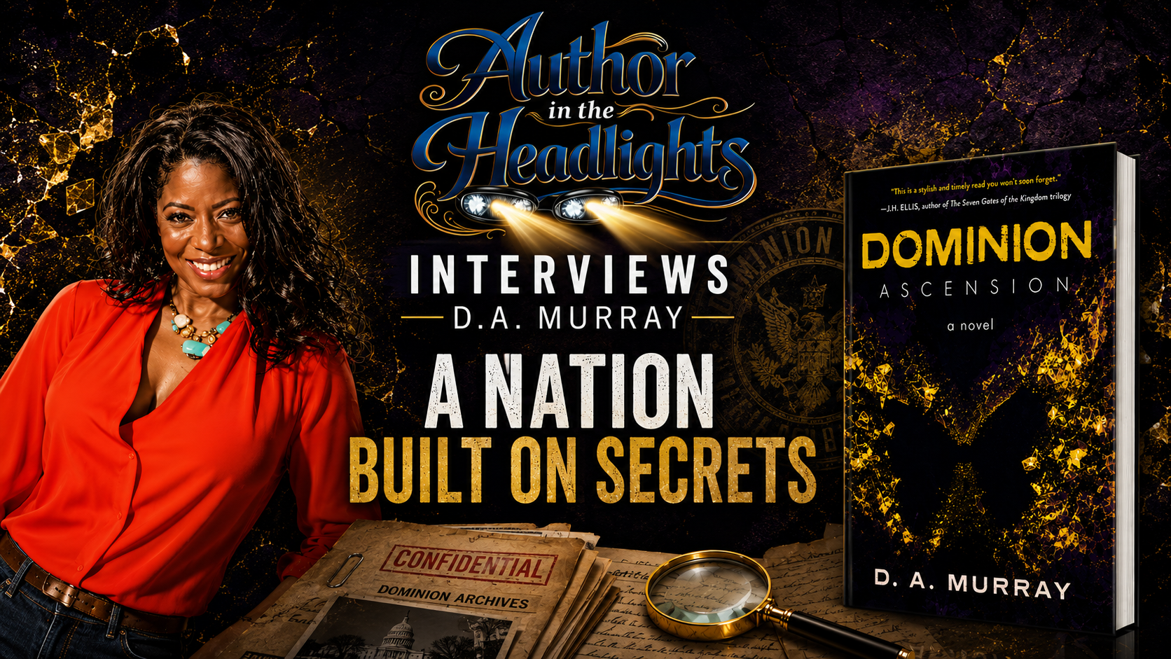 Banner of Author in the Headlights episode with Lynda Bailey, Erotic Romance