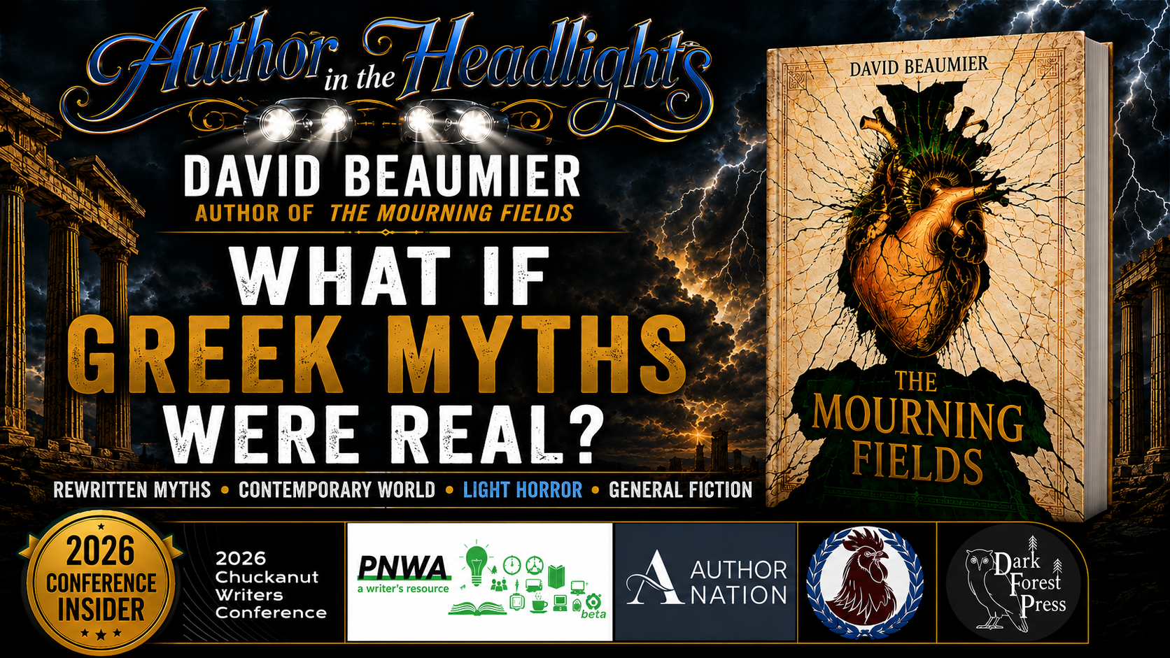 Banner of Author in the Headlights episode with Lynda Bailey, Erotic Romance