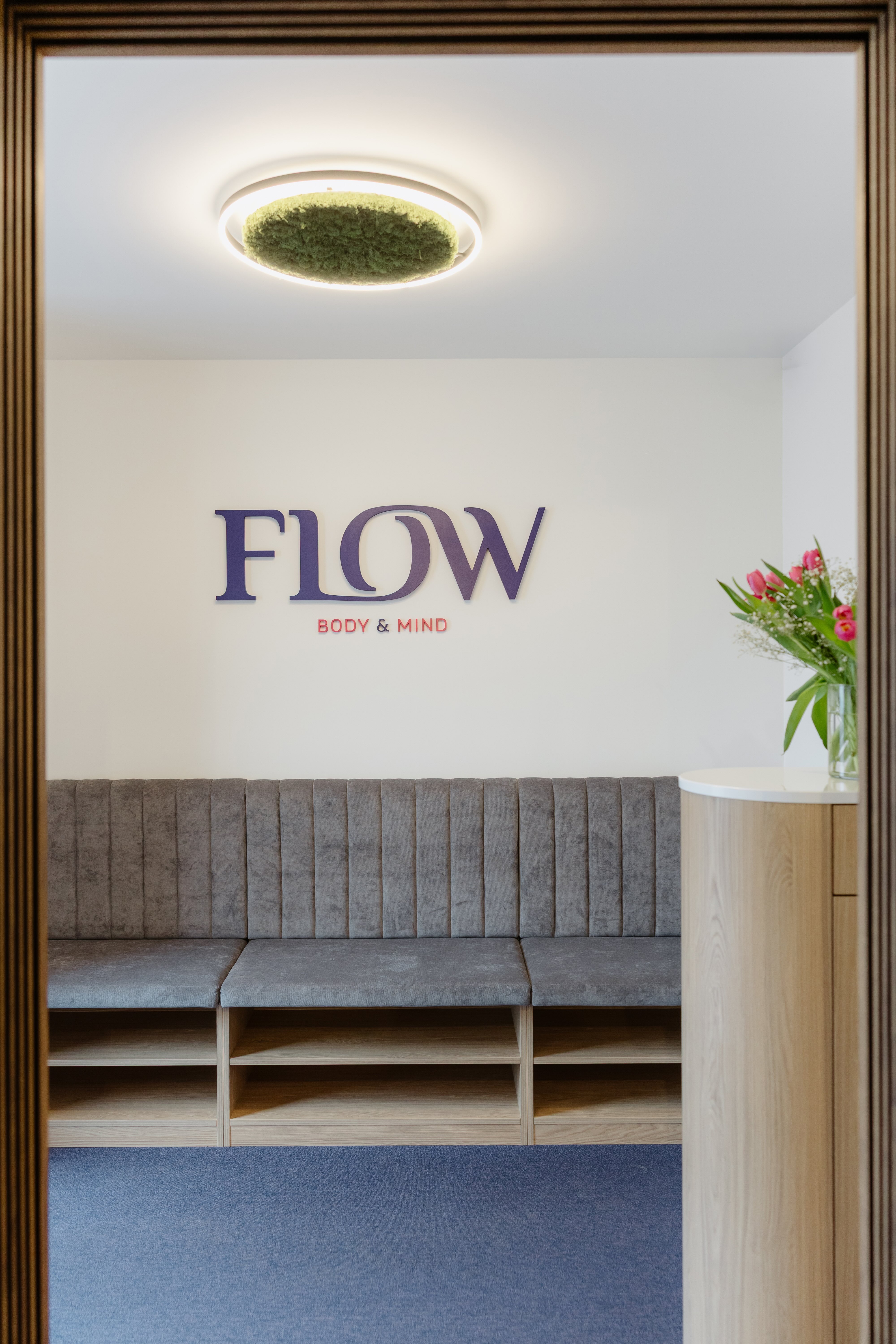 Interiér štúdia Flow Pilates v Banskej Bystrici.