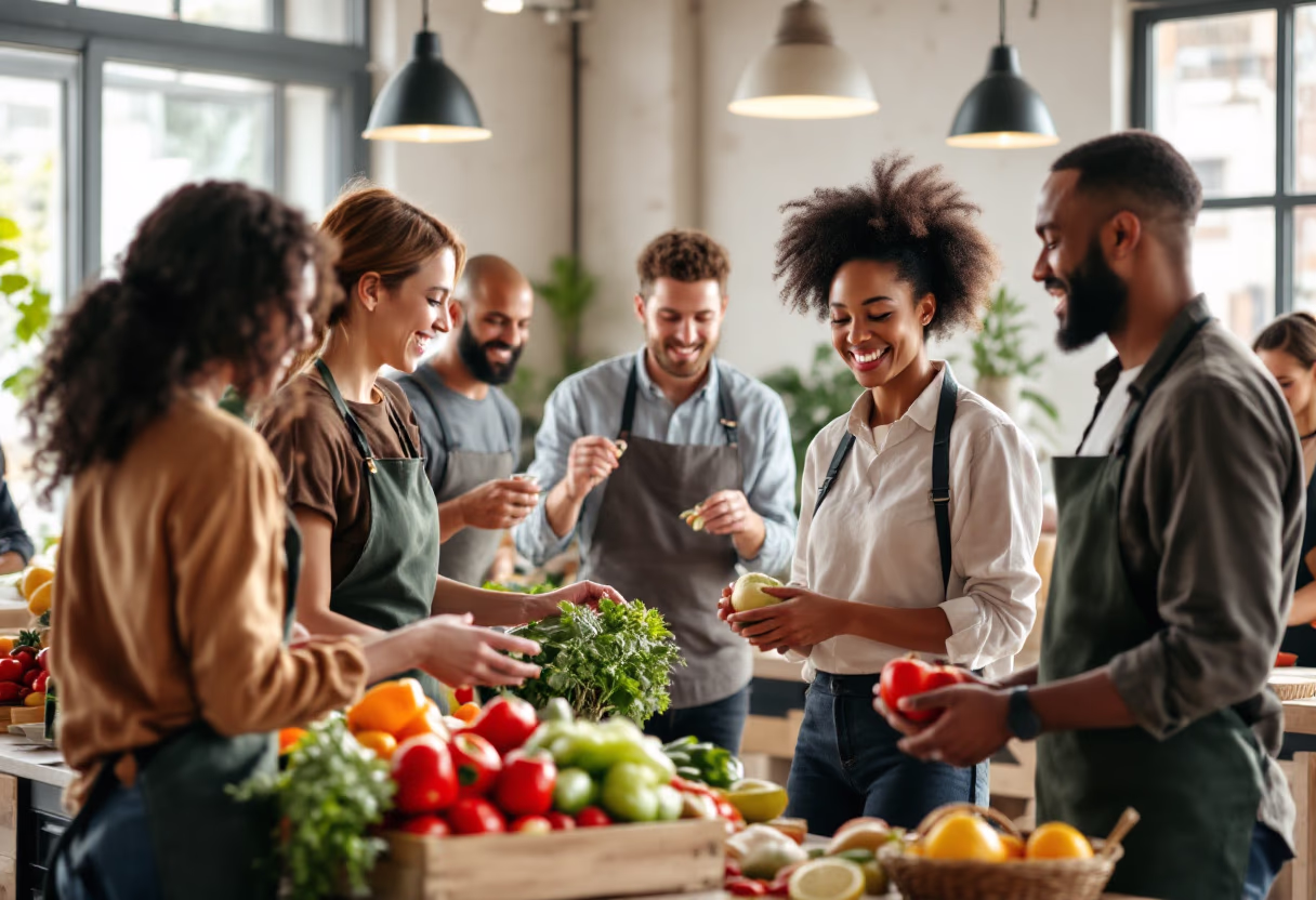 image of community involvement in a grocery store