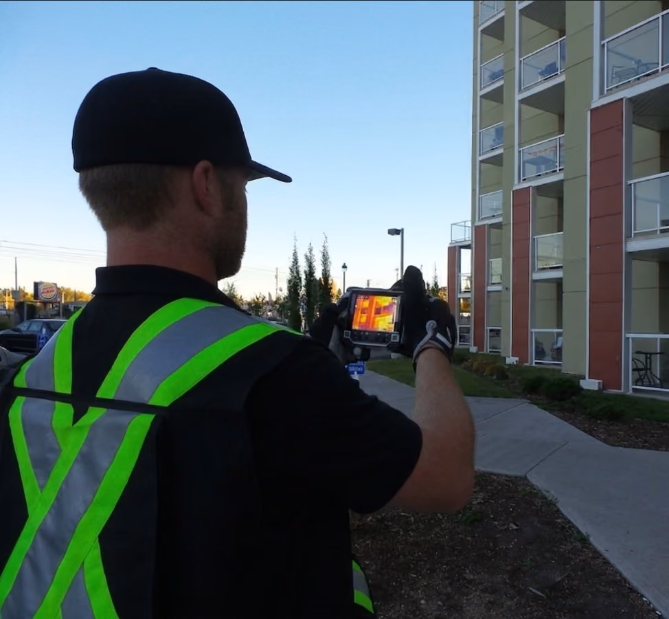 Using IR camera for building inspections